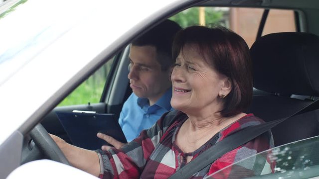 Woman fails driving test and cries