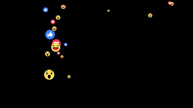 Emoji Social Media reaction. Particle Reactions