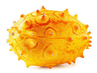 Kiwano isolated on white. Package design element