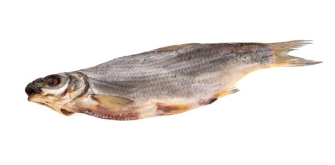 Dried fish it is isolated on a white background