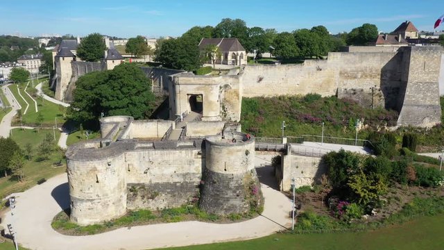 Caen Castle - 1060, William of Normandy established a new stronghold in Caen. Chateau de Caen castle in the Norman town of Caen in the Calvados departement in Basse Normandie. Normandy, France