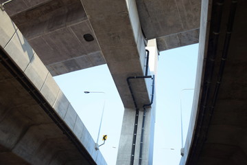 Fototapeta premium Urban Under building highway bridge 