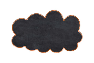 Menu or study of wooden board in the form of a cloud