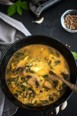 Creamy Spinach and Mushroom Soup