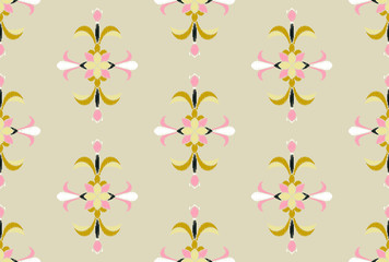 Uzbek ikat silk fabric pattern, motif ethnic indigo blue and white colors. Tite repit pattern.