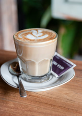 coffee on wooden table