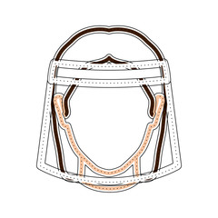 Woman with a safety visor