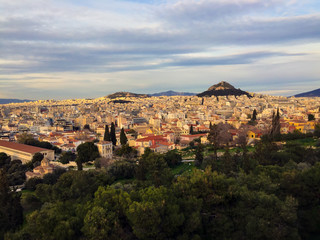 Obraz premium Beautiful landscape of the city of Athens, Greece 