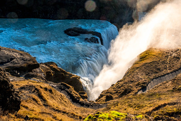 The spectacular Gullfoss waterfall in Iceland