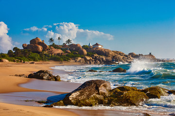 Kirinda Beach Sri Lanka Ceylon - obrazy, fototapety, plakaty