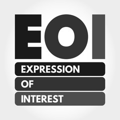 EOI - Expression of Interest acronym, business concept background
