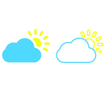Weather vector icon. synoptic illustration sign. sunny symbol.