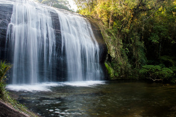 Obraz premium Seven falls waterfall in Serra da Bocaina in Sao Paulo.