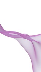 Abstract wave. Scarf. Bright ribbon on white background. Abstract smoke. Raster air background. Vertical image orientation. 3D illustration