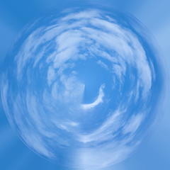 Beautiful 360 degree spherical view of the sky