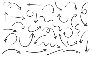 Hand drawn arrows indicating direction