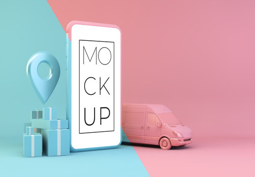 Mobile Delivery Concept Mockup