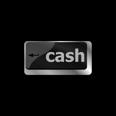 cash for investment concept with a button on computer keyboard