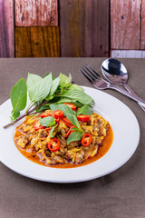 Fried clams with chili paste
