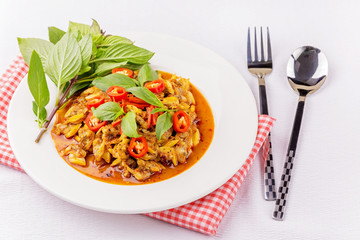 Fried clams with chili paste
