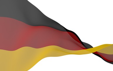 Naklejka premium Flag of Germany. Wide format 3D illustration. State symbol of the Federal Republic of Germany. 3D rendering