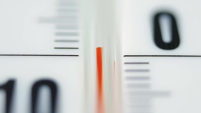 rapid cooling, the thermometer drops from a temperature of +5 to - 5 degrees