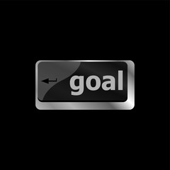 Goal button on computer keyboard - business concept