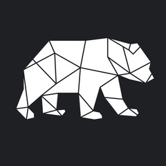 Vector, line, geometric, symbol, bear, illustration