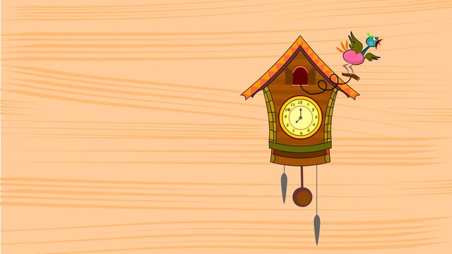 Cuckoo clock animation for use as a background.