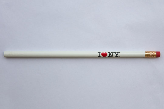 I love NY logo on a pencil. This logo basis of an advertising campaign used since 1977 to promote tourism in the state of New York.