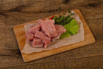 Raw pork meat for roast