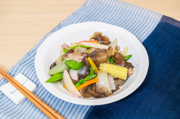 あんかけ肉野菜炒め