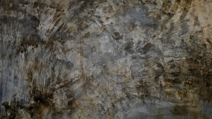 black concrete wall background, old cement stone texture