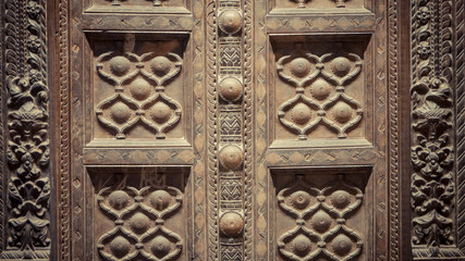 A close up of detail engraved wall