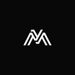  Professional Innovative Initial M logo and MM logo. Letter MY YM Minimal elegant Monogram. Premium Business Artistic Alphabet symbol and sign