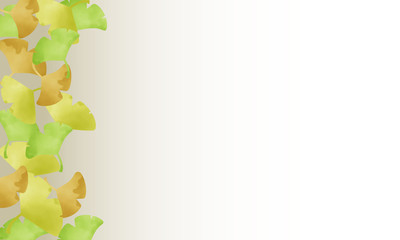 イチョウの葉の背景素材