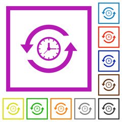 History flat framed icons