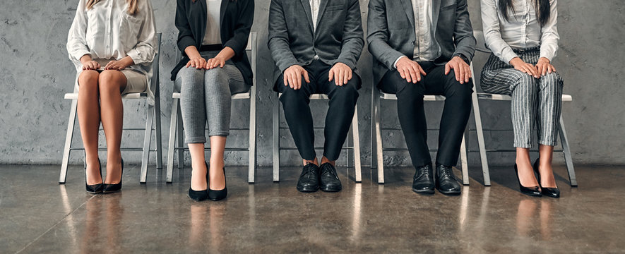 Business people waiting for job interview