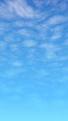 Naklejka na ściany i meble Blue sky background with white clouds. Cumulus white clouds in the clear blue sky in the morning. 3D illustration