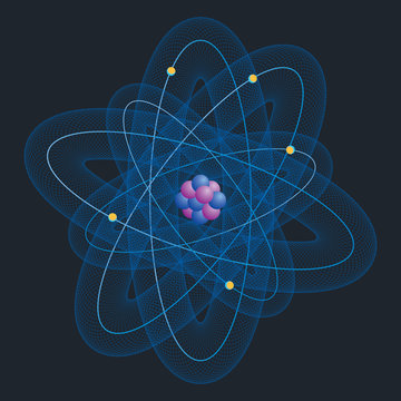 Boron Atom Model. Science And Chemical Concept