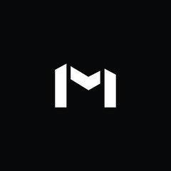  Professional Innovative Initial M logo and MM logo. Letter M MM Minimal elegant Monogram. Premium Business Artistic Alphabet symbol and sign