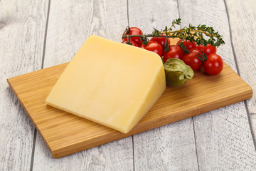 Hard parmesan cheese piece