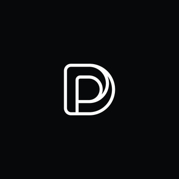  Professional Innovative Initial DP logo and PD logo. Letter D LOGO AND DD LOGO Minimal elegant Monogram. Premium Business Artistic Alphabet symbol and sign