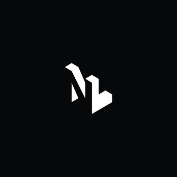  Professional Innovative 3D Initial NL logo and LN logo. Letter NL LN Minimal elegant Monogram. Premium Business Artistic Alphabet symbol and sign