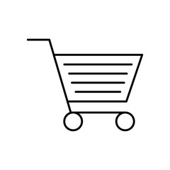 shopping cart line style icon vector design