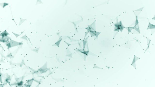 Constellaton of dark blue particles on a light background.