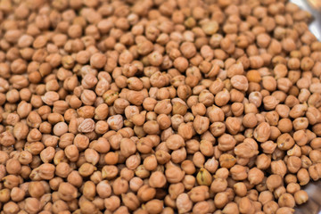 close up of a indian traditional chana on a silver plate, Indian Food 