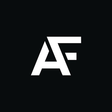 Alphabet letters monogram icon logo AF or FA