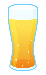 グラスビールのイラスト