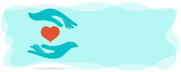 Volunteer donation or solidarity charity concept. Voluntary assistance and support service. Symbol hand giving and hand receiving. Organization of volunteers. Contribution